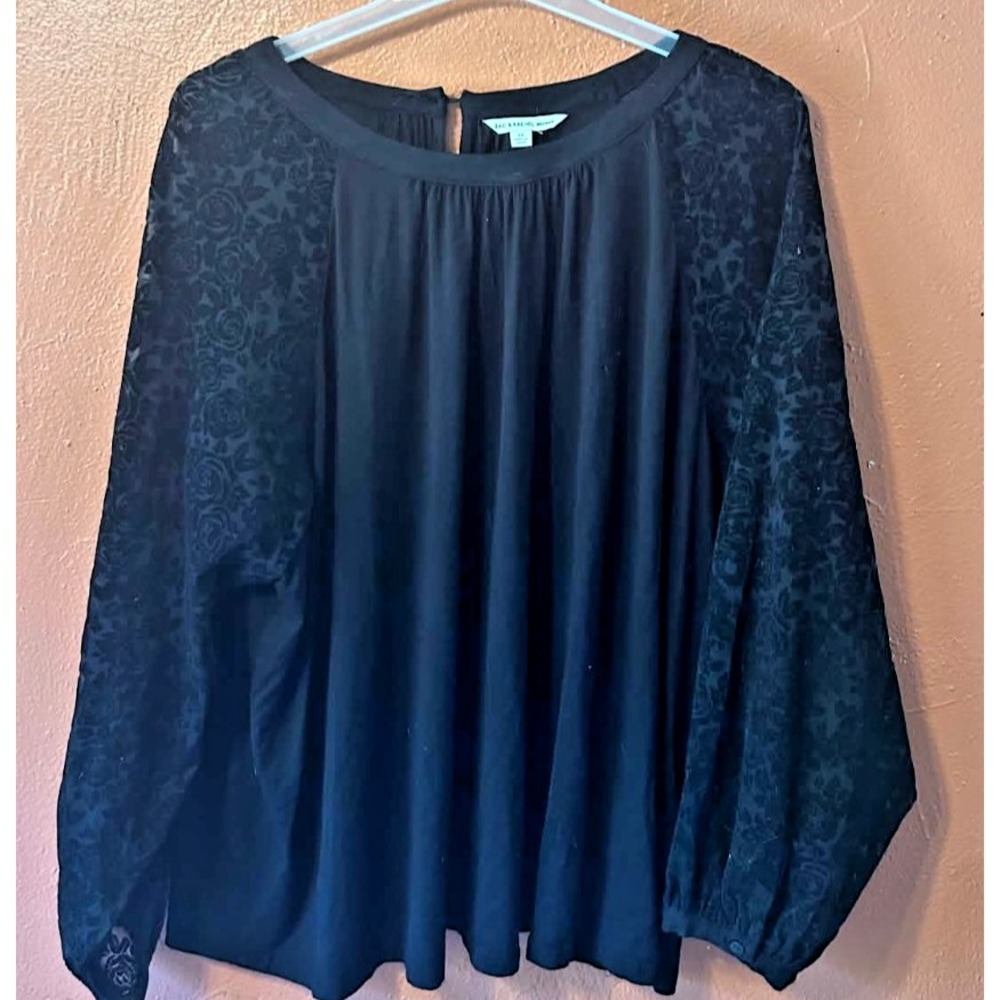 Zac & Rachel Women's Black Goth Top 3X Romantic Lace Grunge Vampirecore Witchy